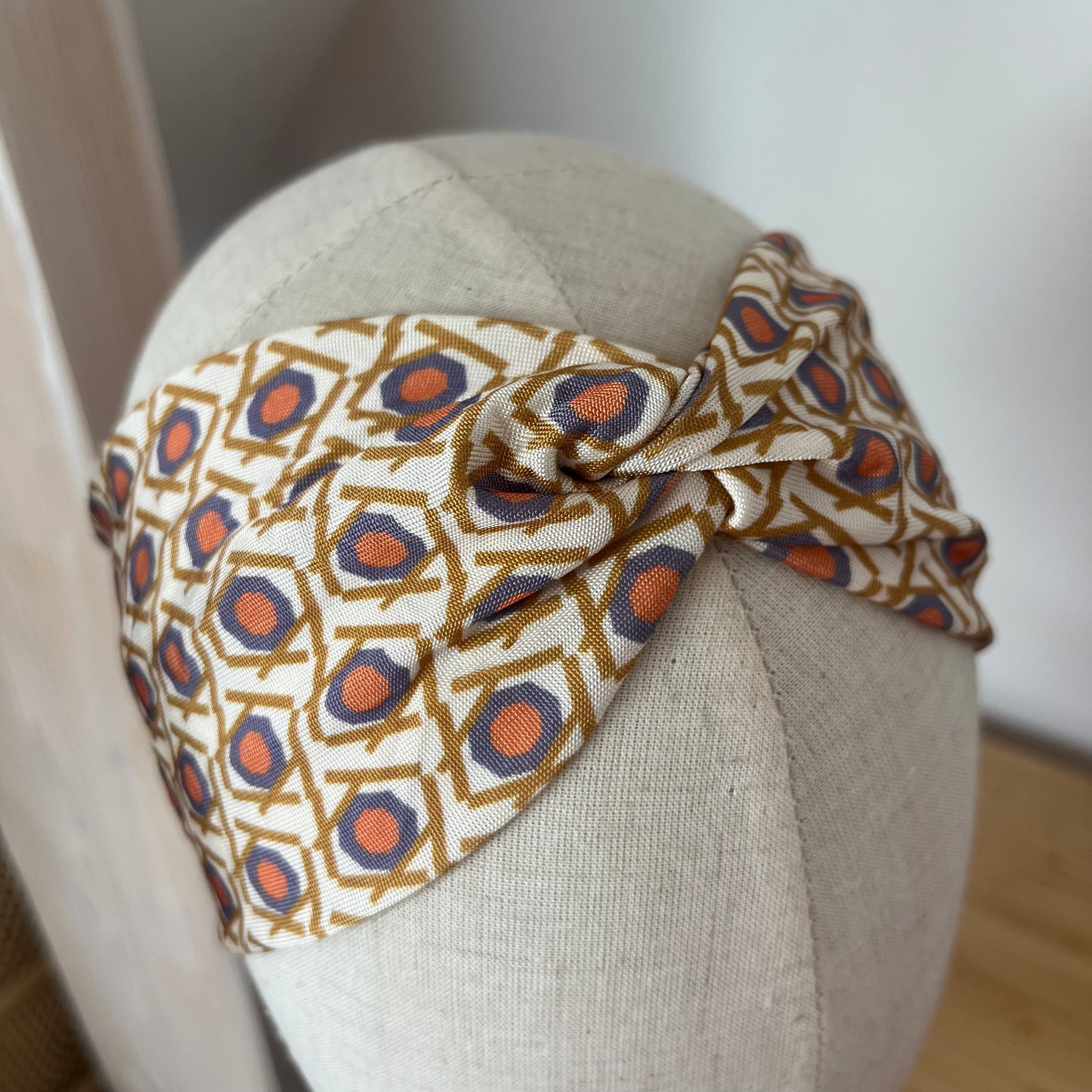 Bandeau Torsadé Mireille Airwrap i.d Beige Fraise - HauteCoutureParis